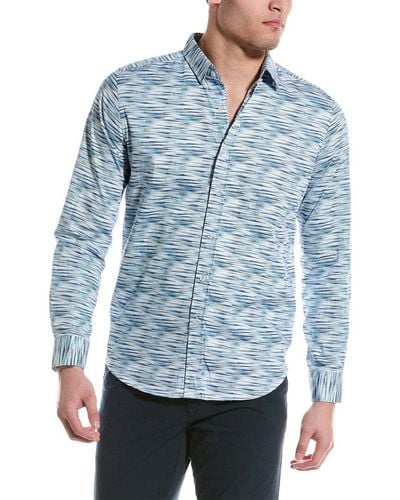 Robert Graham Moretti Tailored Fit Woven Shirt - Blue