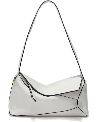 Tiffany & Fred Paris Leather Hobo Bag - White