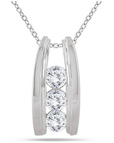 The Eternal Fit 14k 0.96 Ct. Tw. Diamond Pendant Necklace - Multicolor