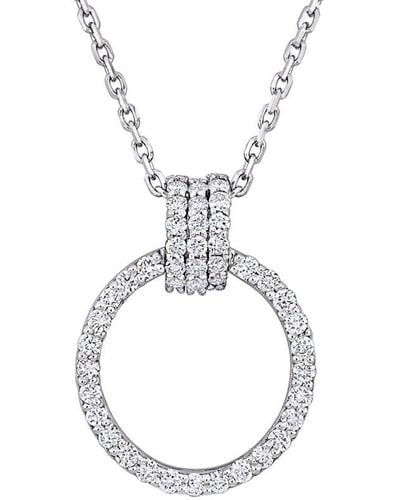 Rina Limor 14k 0.33 Ct. Tw. Diamond Circle Necklace - Metallic