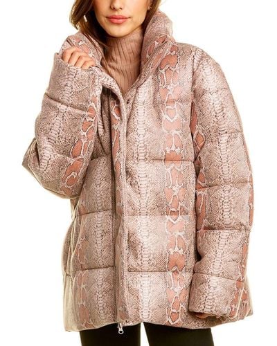 Unreal Fur Puffer Jacket - Brown