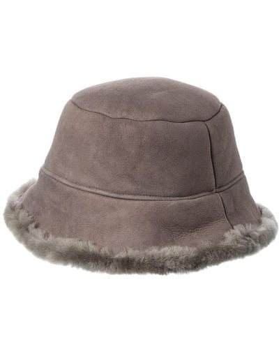 Surell Shearling Bucket Hat - Gray