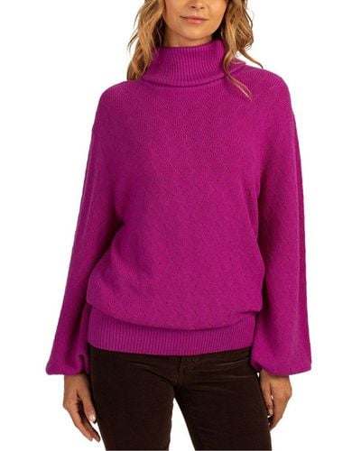 Trina Turk Rosalind Wool Pullover - Purple