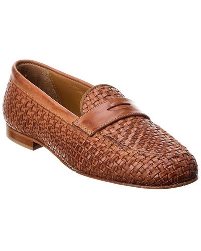 Alfonsi Milano Adele Leather Loafer - Brown