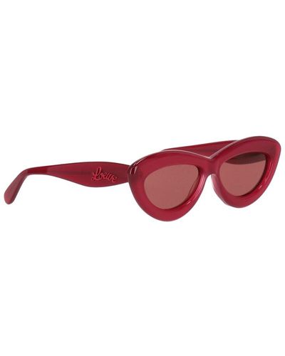 Loewe Lw40096i 54mm Sunglasses - Red
