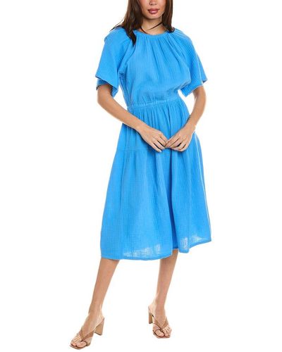 Nation Ltd Soon Tiered Midi Dress - Blue