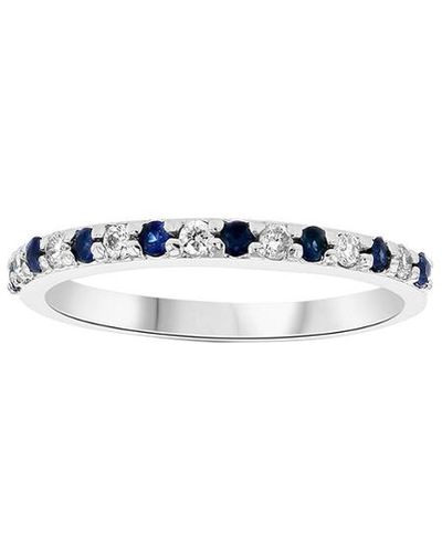 Suzy Levian 14k 0.35 Ct. Tw. Diamond & Sapphire Ring - Multicolor