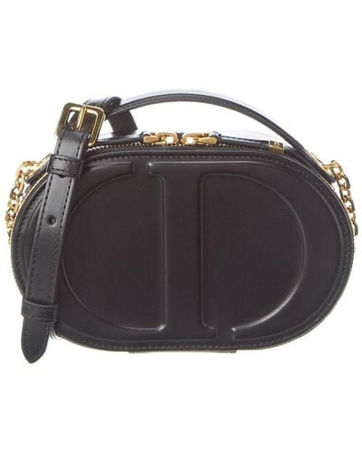 Dior Cd Signature Leather Camera Bag - Black