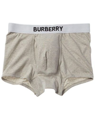 Burberry Logo Detail Stretch Cotton Boxer Shorts - Multicolor