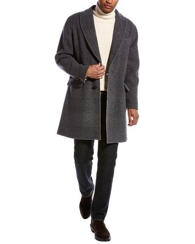 Brunello Cucinelli Wool & Cashmere-blend Coat - Black