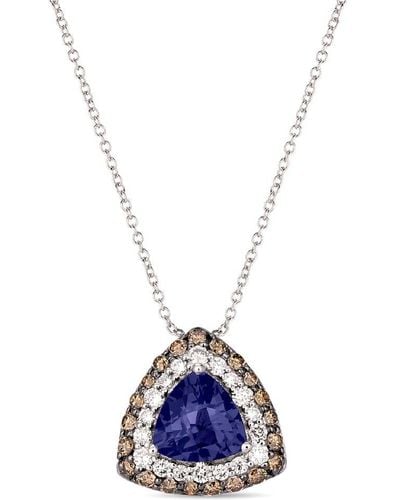 Le Vian 14k Vanilla Gold® 1.66 Ct. Tw. Diamond & Tanzanite Pendant Necklace - Blue