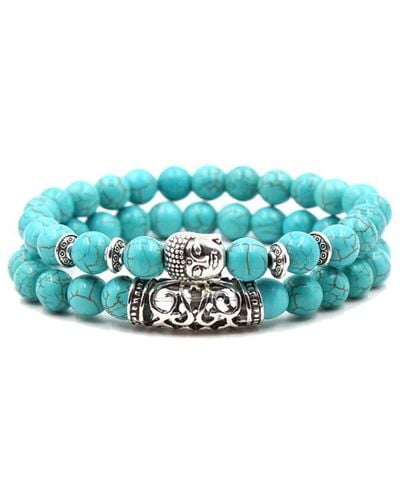 Stephen Oliver Silver Plated 38.50 Ct. Tw. Turquoise Bracelet - Blue