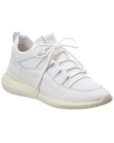 Tod's Nuovo Mesh & Leather Trainer - White