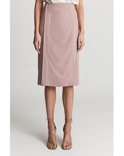 Reiss Marty Tipped Skirt - Pink