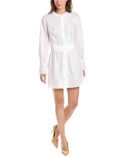 Donna Karan Pleated Shirt - White