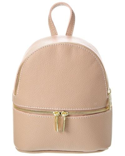 Italian Leather Backpack - Natural