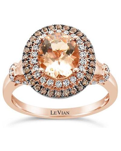 Le Vian ® 14k Rose Gold 1.85 Ct. Tw. Diamond & Morganite Half-eternity Ring - White