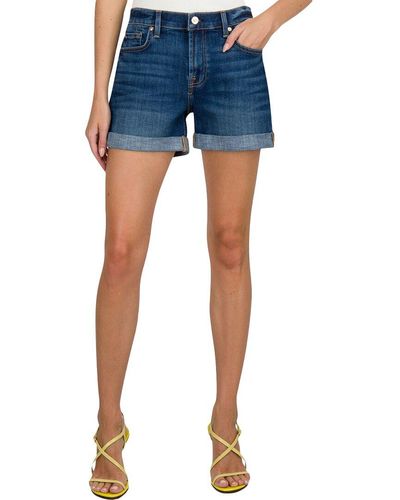 7 For All Mankind Tf Dnu Mid Roll Short - Blue