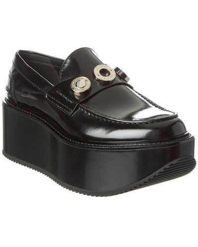 Burberry Platform Leather Loafer - Black