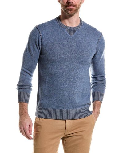 RAFFI Wool & Cashmere-blend Crewneck Sweater - Blue