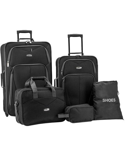 Elite Luggage Whitfield 5pc Softside Luggage Set - Black
