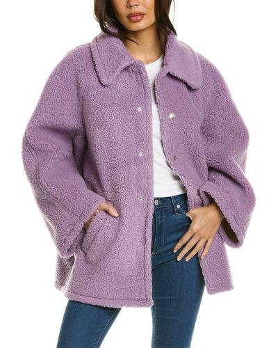 A.L.C. Lincoln Wool-blend Coat - Purple
