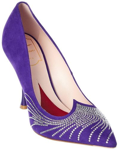 Roger Vivier I Love Vivier Suede Pump - Purple