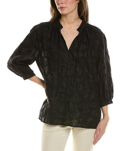 Piazza Sempione Linen-blend Shirt - Black