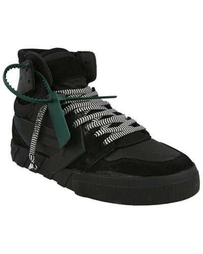 Off-White c/o Virgil Abloh Off-whitetm High Top Vulcanized Leather Trainer - Black
