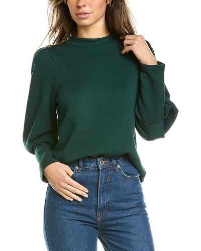 Rebecca Taylor Puff Sleeve Sweatshirt - Green