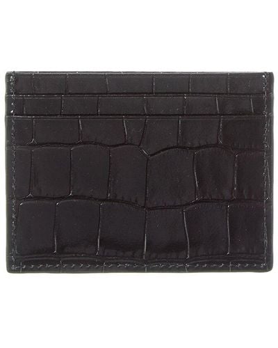 Christian Louboutin Kios Croc-embossed Leather Card Holder - Black