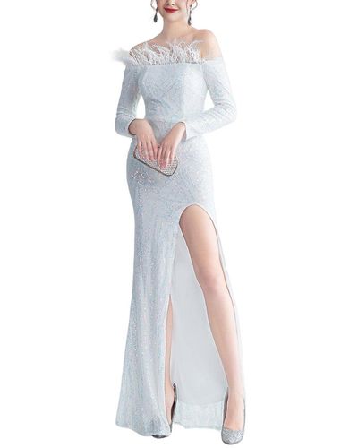 KALINNU Floral Maxi Dress - White