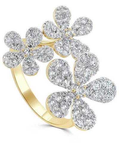 Sabrina Designs 14k 1.70 Ct. Tw. Diamond Flower Ring - White