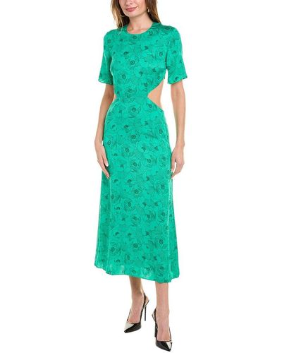 The Kooples Graphic Poppies Maxi Dress - Green