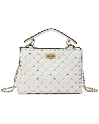 Tiffany & Fred Paris Quilted & Studded Leather Tote - Metallic