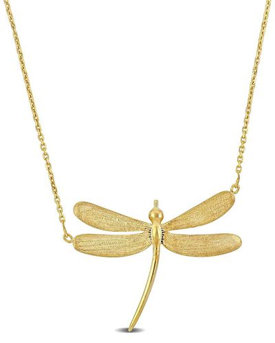 Rina Limor 14k Dragonfly Necklace - Metallic