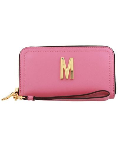 Moschino Leather Wallet - Pink