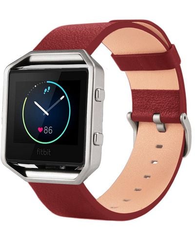 The Posh Tech Leather Watch Strap - Red