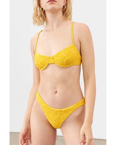 Mara Hoffman Reva Bikini Bottom - Yellow