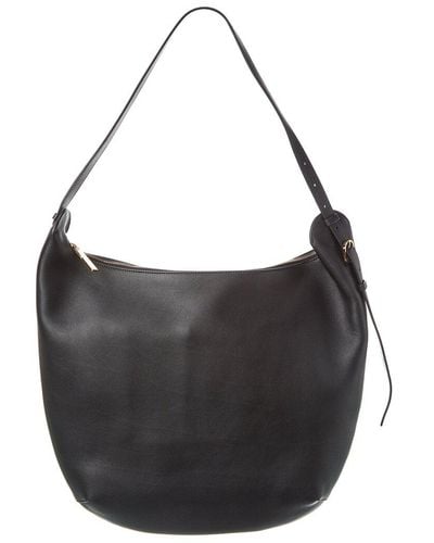The Row Allie N/s Leather Hobo Bag - Black