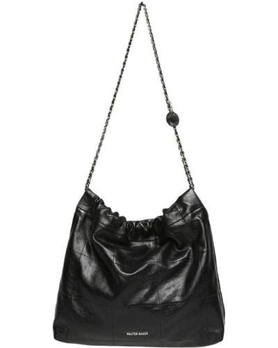 Walter Baker Cleo Leather Shoulder Bag - Black