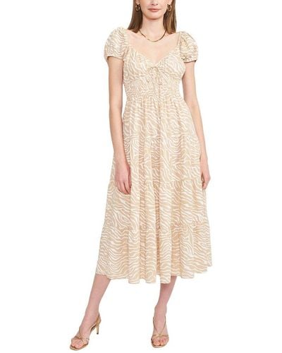 JACQUIE THE LABEL Luisa Tiered Midi Dress - Natural