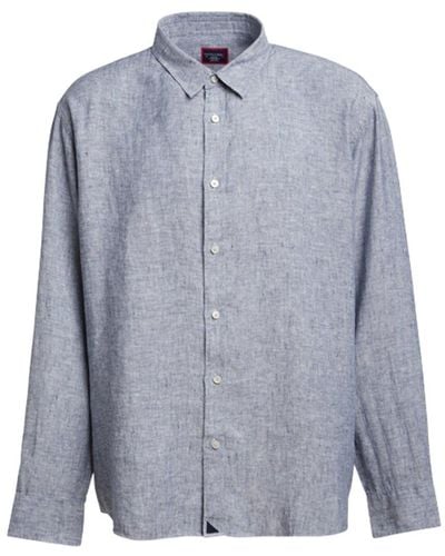UNTUCKit Wrinkle-resistant Strausse Linen Shirt - Blue