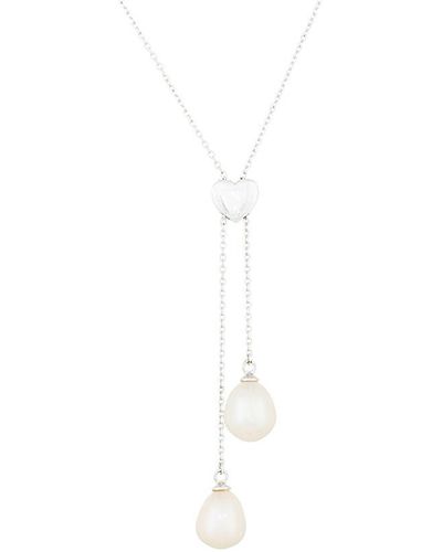 Splendid Silver 7.5-8mm Freshwater Pearl Necklace - White
