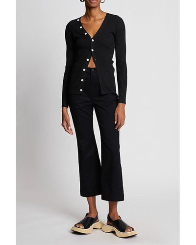 Proenza Schouler Twill Cropped Pant - Black