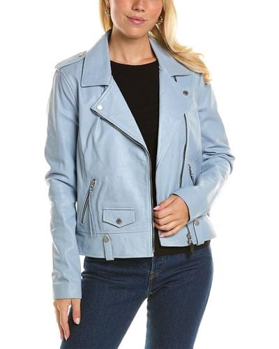 Rudsak Mergo Leather Jacket - Blue