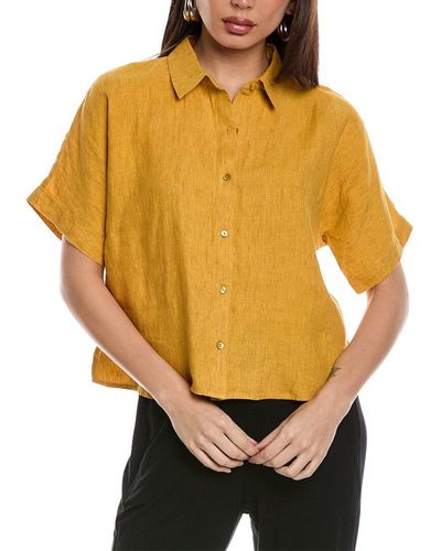 Eileen Fisher Classic Linen Shirt - Multicolour