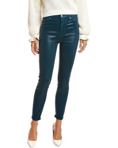 7 For All Mankind High-waist Ankle Skinny Faux Jeans - Blue