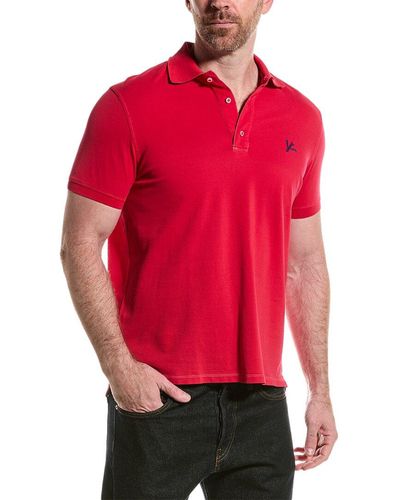 Isaia Pique Polo Shirt - Red