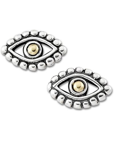 Samuel B. 18k & Silver Evil Eye Earrings - Metallic